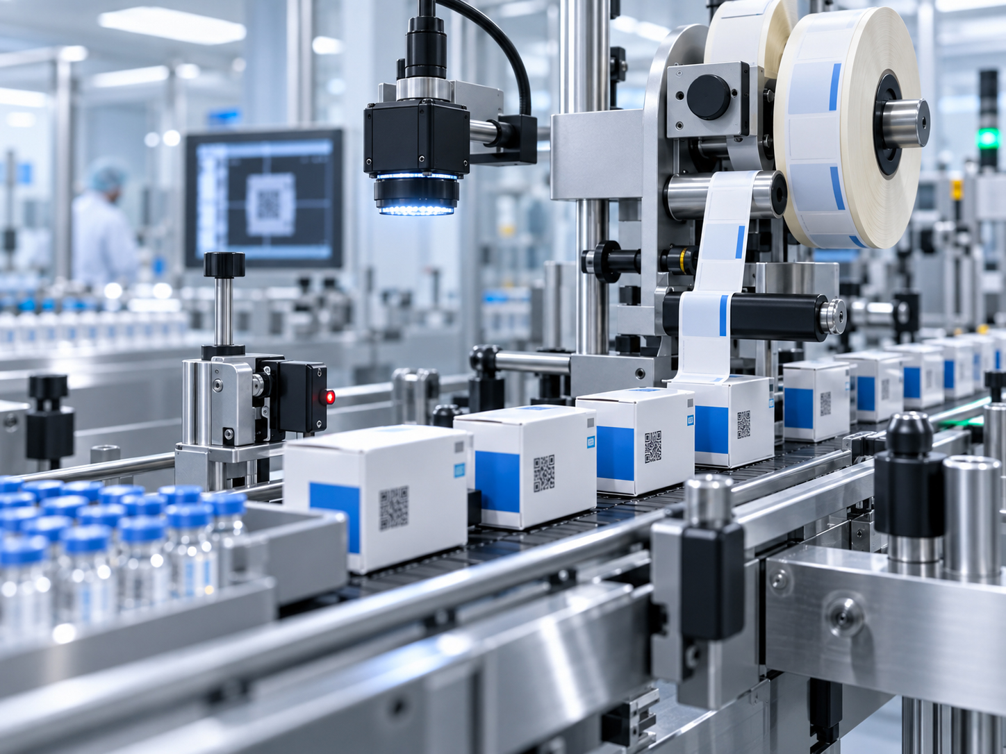 Sistema automatico di etichettatura farmaceutica con controllo dei codici sulle confezioni
